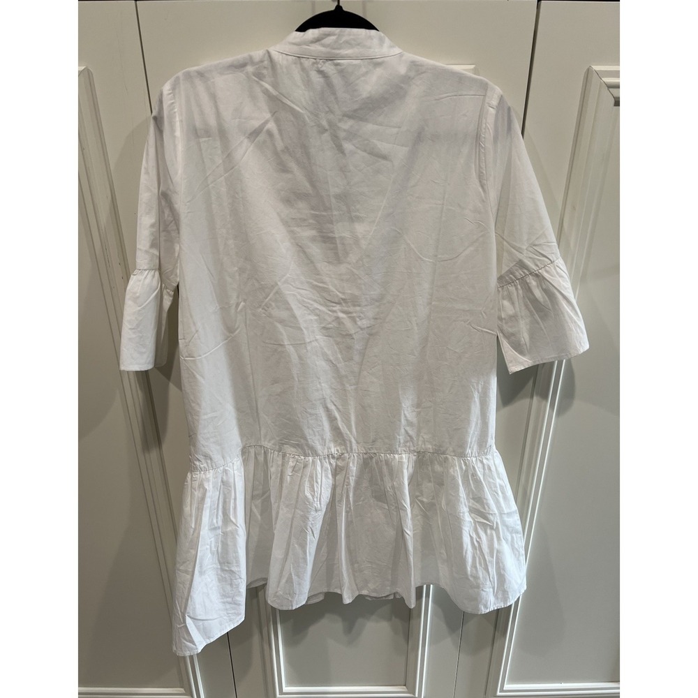 Tuckernuck Addison Bay White Maritime‎ Cotton Dress Tiered Preppy Nautical - Picture 4 of 8
